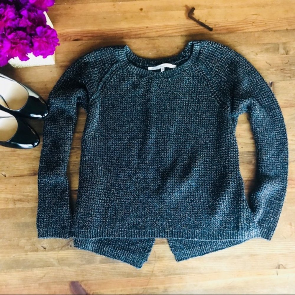 RACHEL Rachel Roy Black Sweater Open Back Glitter - Picture 3 of 7
